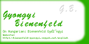 gyongyi bienenfeld business card